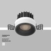 Миниатюра фото встраиваемый точечный светодиодный светильник maytoni round dl058-12w4k-trs-b | 220svet.ru